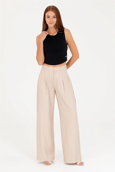 Брюки с защипами - G082SZ0780EX-AYLIS Брюки жен. (VR011, 40)