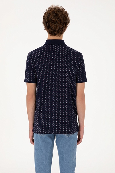 Футболка-поло из хлопка с узором - G081SZ0110PALY Футболка муж. (VR033, 5XL)