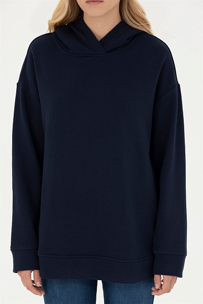 Худи удлиненное с принтом на спине - G082GL0820RC-GEDA Толстовка жен. (VR033, S)