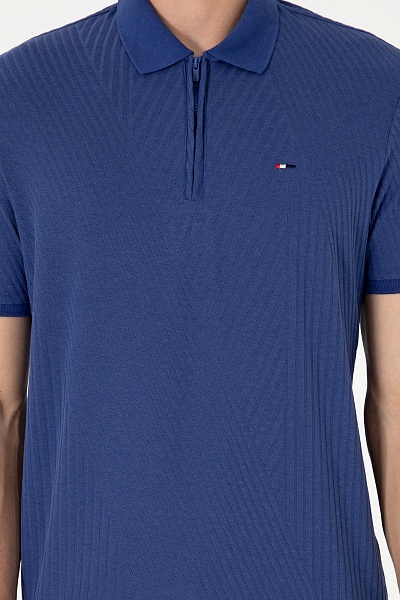 Футболка-поло трикотажная с молнией на воротнике - G081SZ0110BENDEL Футболка муж. (VR059, 4XL)