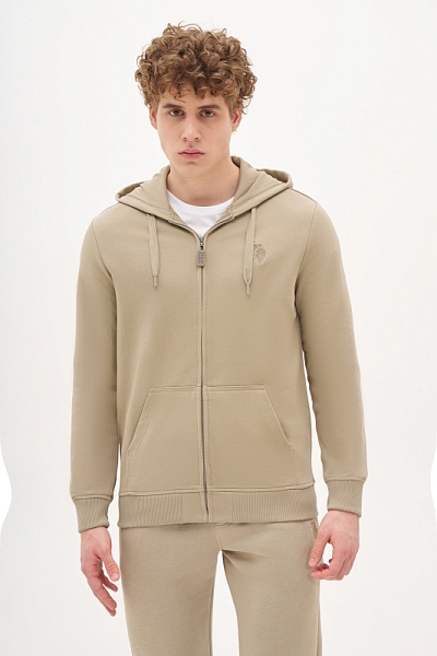 Толстовка на молнии с капюшоном - G081SZ0820GARMANSK024_R Толстовка муж. (VR183, XS)
