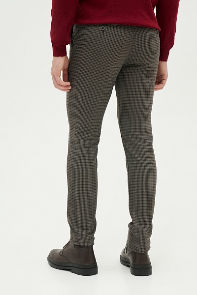 Брюки в клетку зауженные - G081SZ0780GUSTAVO Брюки муж. (VR038, 38, 34)