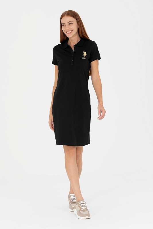 Платье-поло мини из хлопка с вышитым логотипом - G082SZ0750MTS02223_075 Платье жен. (VR046, XL)