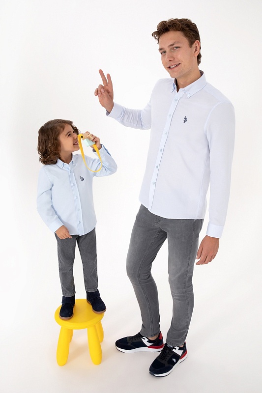 Рубашка из смесового хлопка приталенная - G081SZ0040E_METO25K Сорочка муж. (VR003, 3XL)