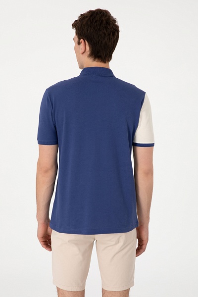 Футболка-поло с контрасной половиной - G081GL0110DIKA Футболка муж. (VR059, XL)