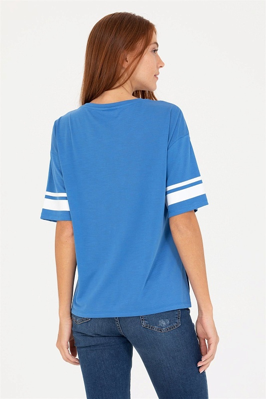 Футболка из модала с надписью - G082SZ0110MAK-S Футболка жен. (VR045, XL)