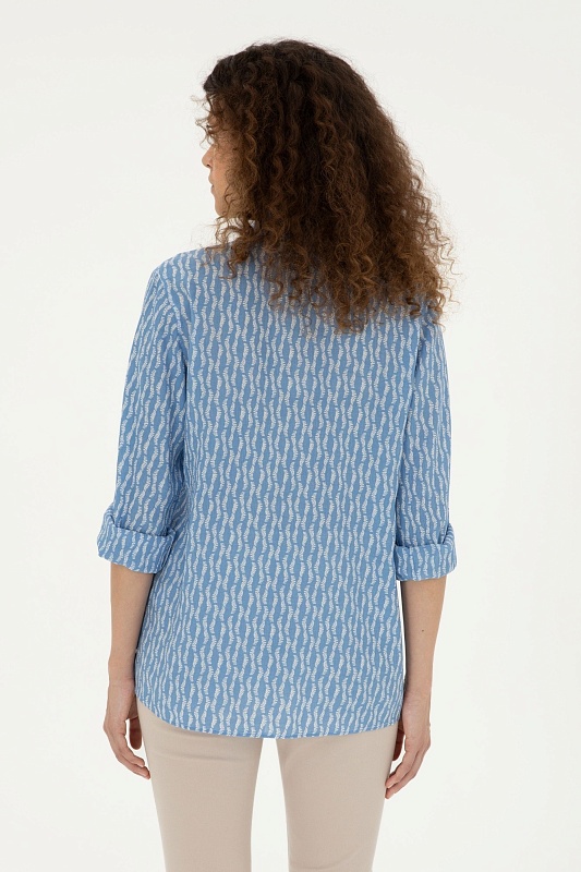 Рубашка из вискозы с узором прямая - G082SZ0040LAISE Сорочка жен. (VR032, 36)