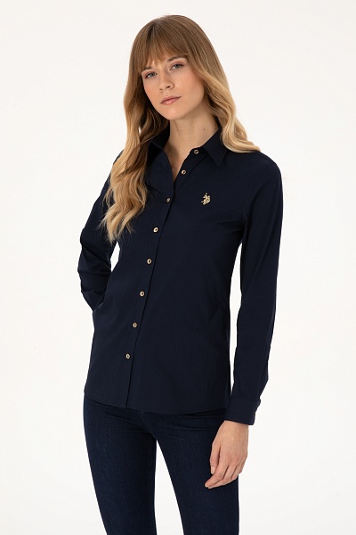 Рубашка хлопковая приталенная - G082SZ0040CRISY025K Сорочка жен. (VR033, 34)