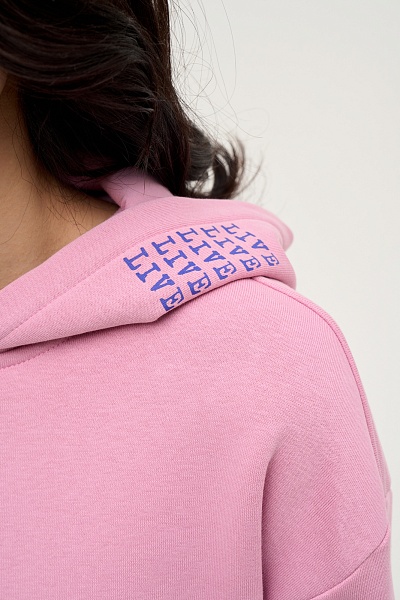 Худи укороченное оверсайз - G082SZ0820KUR Толстовка жен. (VR211, XS)