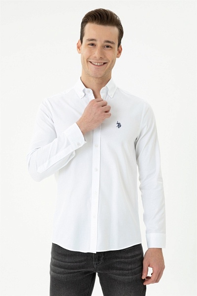 Рубашка из хлопка приталенная - G081SZ0040CEDRO023K Сорочка муж. (VR013, 2XL)