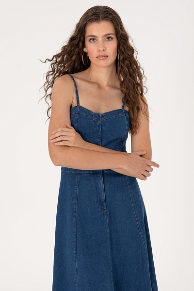 Сарафан джинсовый миди - G082SZ0DE0ANGEL Платье жен. (DN0022, 40)