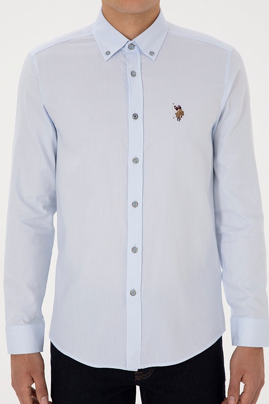 Рубашка из хлопка приталенная - G081SZ0040CEDCOLOR025K Сорочка муж. (VR003, 4XL)