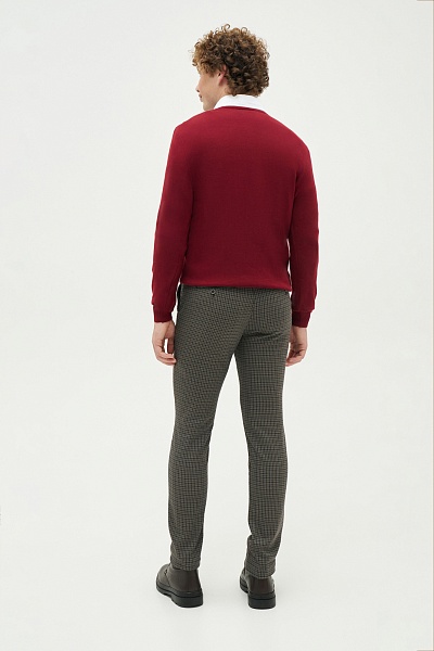 Брюки в клетку зауженные - G081SZ0780GUSTAVO Брюки муж. (VR038, 38, 34)