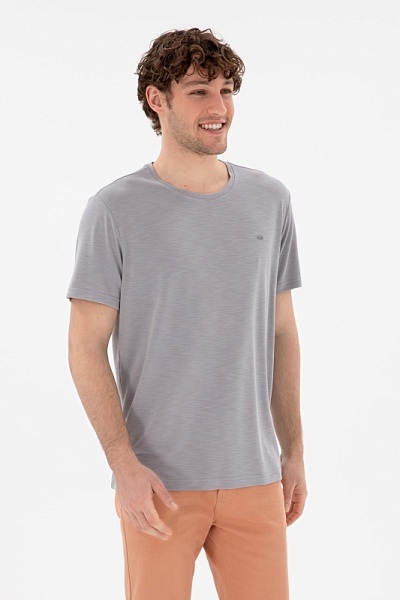 Футболка базовая с логотипом - G081SZ0110MUSTIY025 Футболка муж. (VR080, L)