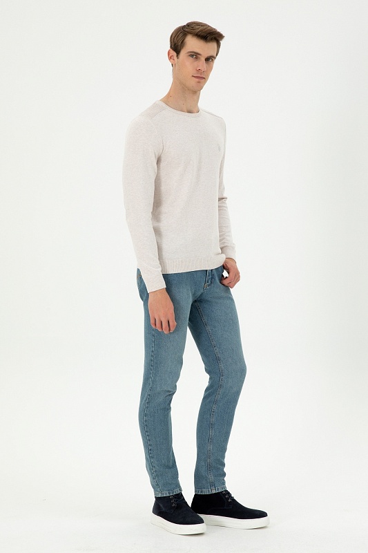 Джемпер из хлопка с рельефными деталями на плечах - G081SZ0TK0TD01_24K_R Кофта муж. (VR225, XS)