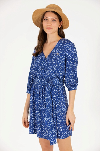 Платье мини из вискозы с узором - G082SZ0320ELISE Платье жен. (VR045, 36)