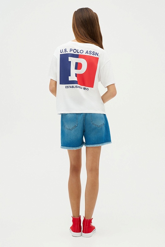 Футболка из хлопка с логотипом - G082SZ0110R-METTO Футболка жен. (VR013, XL)