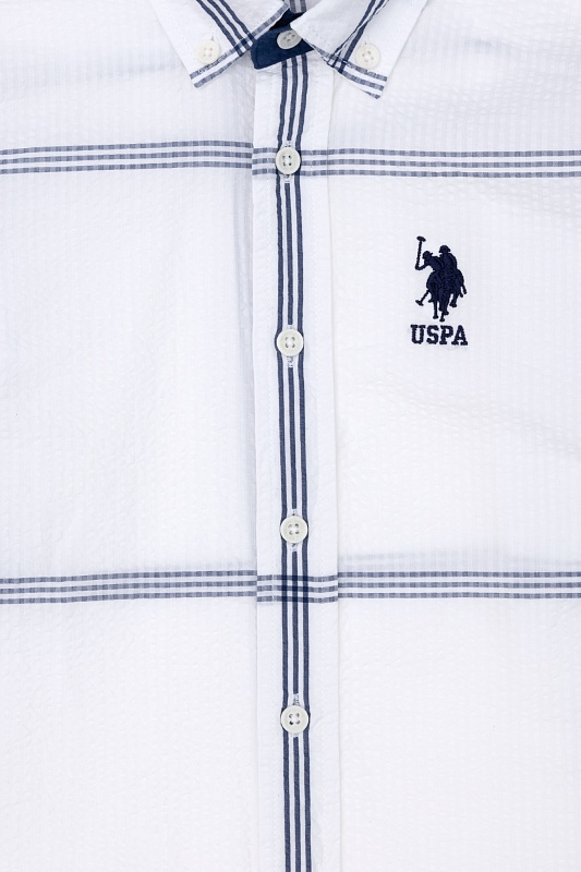 Рубашка из жатой ткани прямая для мальчиков - G083SZ0040MILASOKIDS Сорочка муж. детс. (VR013, 5_6)
