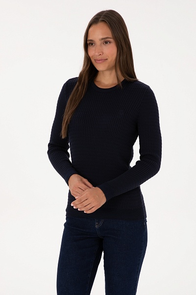 Джемпер из хлопка с косами приталенный - G082SZ0TK0KARLA_BSK25 Кофта жен. (VR033, S)