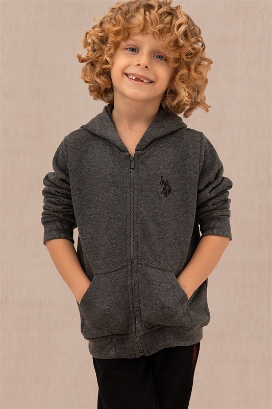 Толстовка на молнии с капюшоном для мальчиков - G083SZ0820ERMANKIDS23K-E Толстовка муж. детс. (VR081, 8_9)