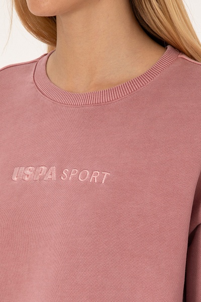Свитшот из хлопка с нашивкой - G082SZ0820S_SIGNA Толстовка жен. (VR221, 2XS)
