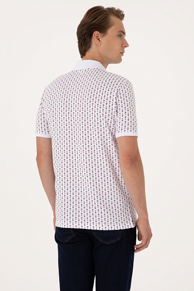 Футболка-поло из хлопка с узором - G081SZ0110PALY Футболка муж. (VR013, 2XS)