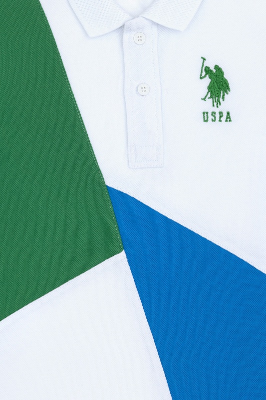 Футболка-поло из хлопка с контрасный дизайном для мальчиков - G083SZ0110T_ORTEKIDS Футболка муж. детс. (VR054, 4_5)