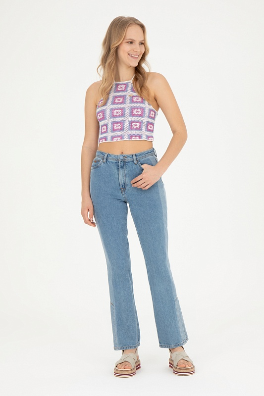 Топ в стиле кроше - G082SZ0TK0PAMPE Кофта жен. (VR071, XS)