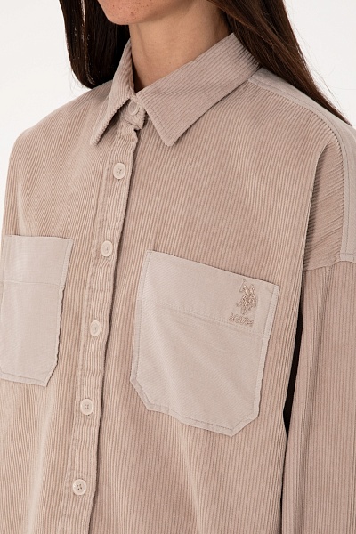 Рубашка вельветовая свободная - G082SZ0040CLAIRE Сорочка жен. (VR049, 34)