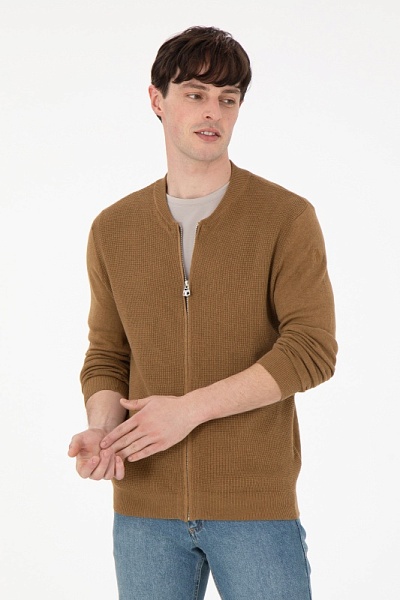 Кардиган из хлопка на молнии - G081SZ0TH0BOMBER_BSK24 Кардиган муж. (VR125, S)