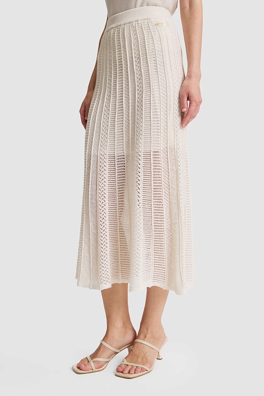 Юбка миди ажурной вязки с хлопком - G082SZ0TL0BULT_E Юбка жен. (VR256, S)