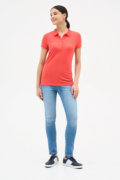 Футболка-поло из хлопка - G082SZ0110TP0123-CLR Футболка жен. (VR213, M)