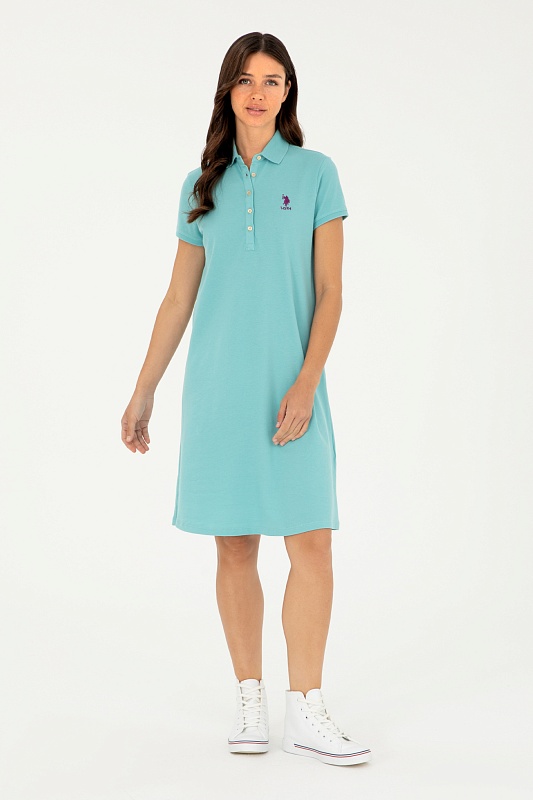 Платье-поло из хлопка свободное - G082GL0750GURLIN24 Платье жен. (VR090, M)