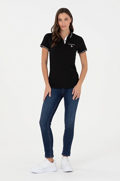 Футболка-поло с контрастной окантовкой - G082GL0110GLORIA24 Футболка жен. (VR046, S)