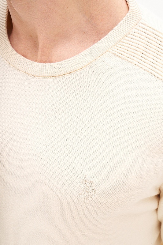 Джемпер из хлопка с рельефными деталями на плечах - G081SZ0TK0ART_TD01_BSK25 Кофта муж. (VR256, 5XL)
