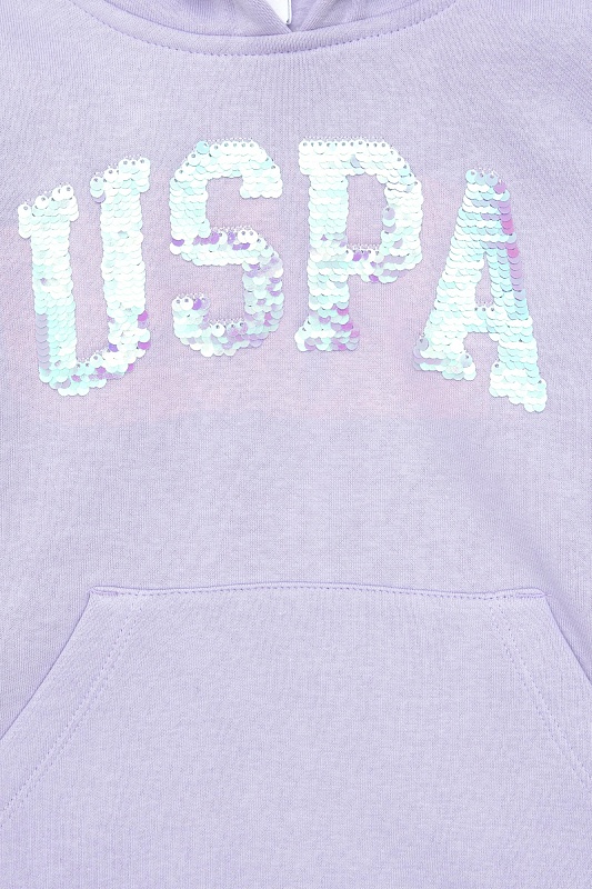 Худи с надписью из пайеток для девочек - G084SZ0820GIZMOKIDS_SK024 Толстовка жен. детс. (VR034, 3_4)