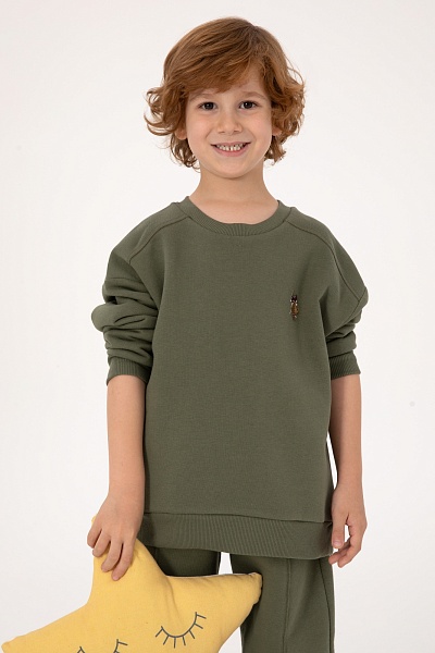 Свитшот и спортивные брюки хлопковые для мальчиков - G083SZ0HF0US2228 Костюм дом. муж. детс. (VR027, 14_15)