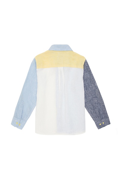 Рубашка в стиле колор-блок для мальчиков - G083SZ0040NIPPONMENKIDS Сорочка муж. детс. (VR003, 3_4)