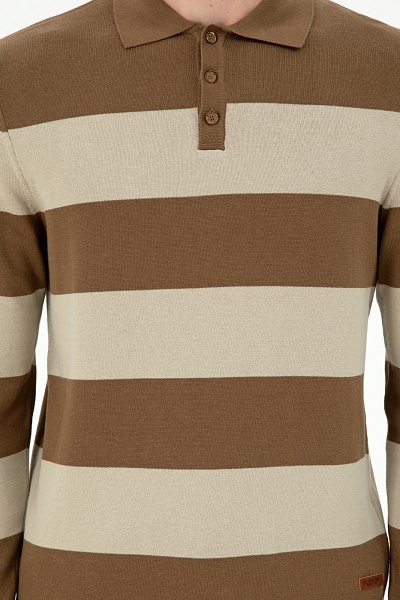Поло с длинным рукавом трикотажное из хлопка - G081SZ0TK0MUZI_E Кофта муж. (VR027, XS)