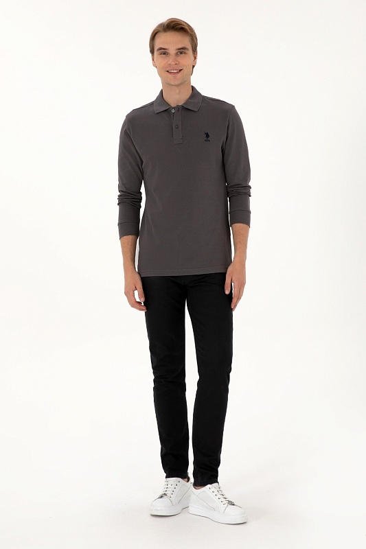 Поло с длинным рукавом из хлопка - G081SZ0820TP01SK025 Толстовка муж. (VR024, S)