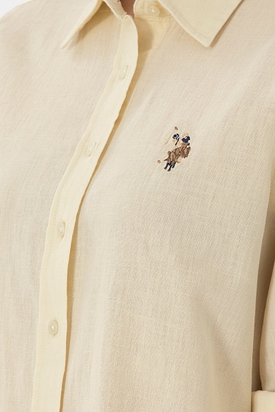 Рубашка с добавлением льна прямая - G082SZ0040ELMY025Y Сорочка жен. (VR035, 40)