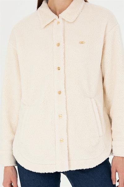 Толстовка на кнопках из экомеха - G082SZ0820NADIA Толстовка жен. (VR049, M)