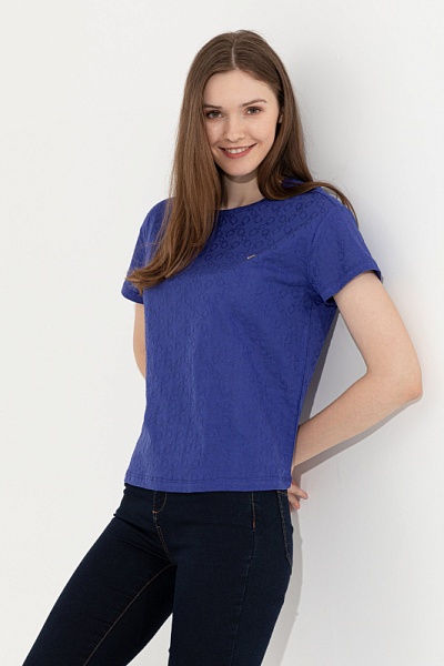 Футболка с рельефным узором - G082SZ0110FERTE Футболка жен. (VR212, XS)
