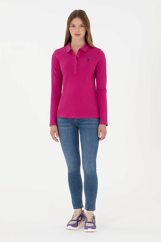 Поло с длинным рукавом из хлопка - G082SZ0820TPG_SK024 Толстовка жен. (VR023, XS)