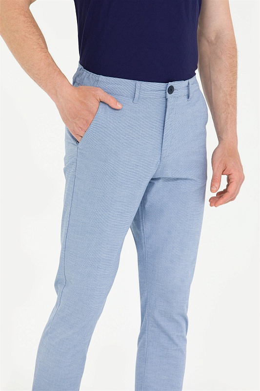 Брюки с поясом на резинке зауженные - G081SZ0780BONHAR_P Брюки муж. (VR032, 29)