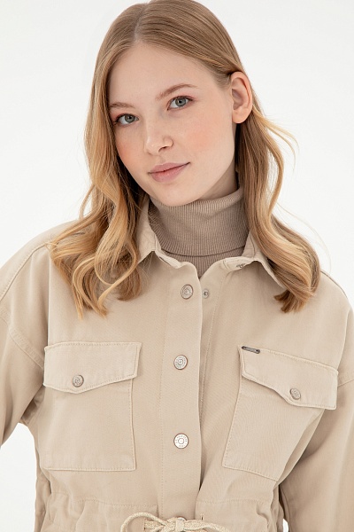 Куртка с лиоцеллом на кулиске - G082SZ0770EXC_LENZET24K Куртка джинс. жен. (VR019, 38)