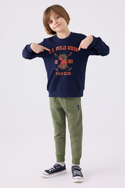 Свитшот и спортивные брюки для мальчиков - G083SZ0HF0US1906 Костюм дом. муж. детс. (VR033, 7_8)