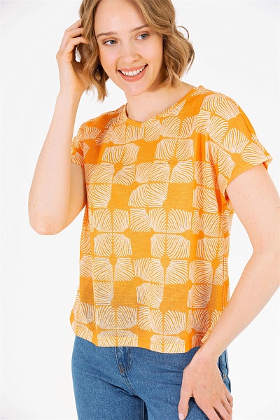 Футболка с узором - G082SZ0110MADE Футболка жен. (VR051, XS)