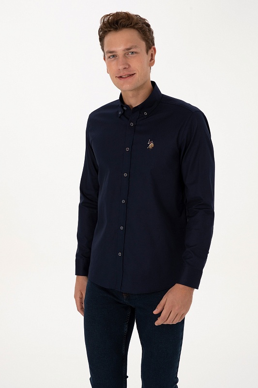Рубашка из хлопка прямая - G081SZ0040CEDCOLORREG025K Сорочка муж. (VR033, XS)