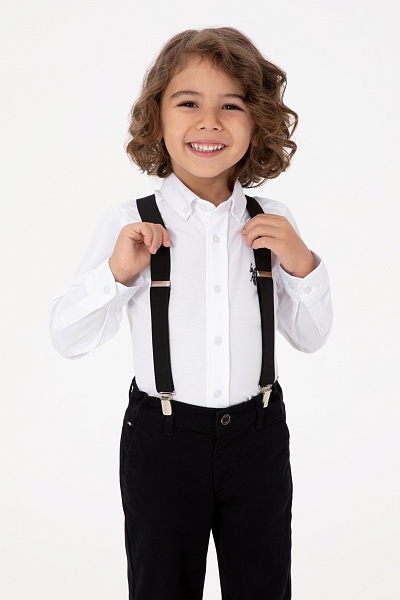 Рубашка хлопковая для мальчиков - G083SZ0040E_METOKIDS25K Сорочка муж. детс. (VR013, 3_4)